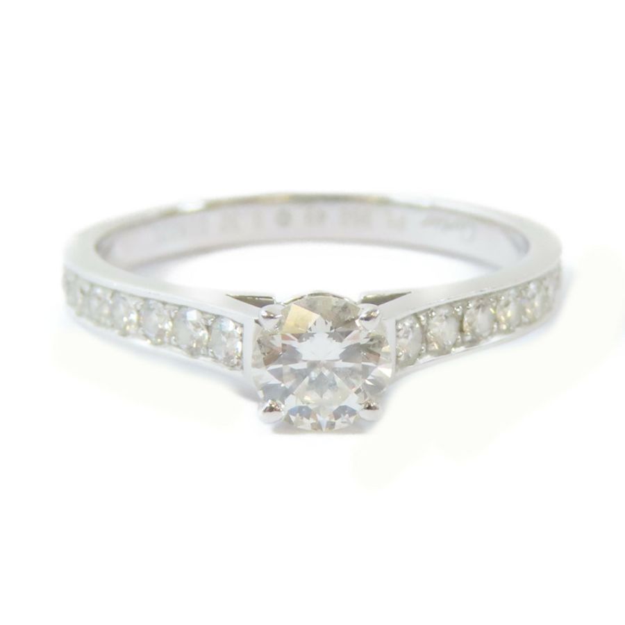 CARTIER 【激減優惠】950鉑金1895 Ring 0.32ct鑽石戒指Cartier#49/US#4.75-2