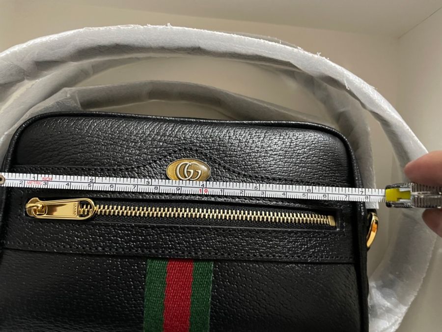 GUCCI 古馳 經典ophidiaGG supreme牛皮拉鍊迷你肩背/斜背包-4