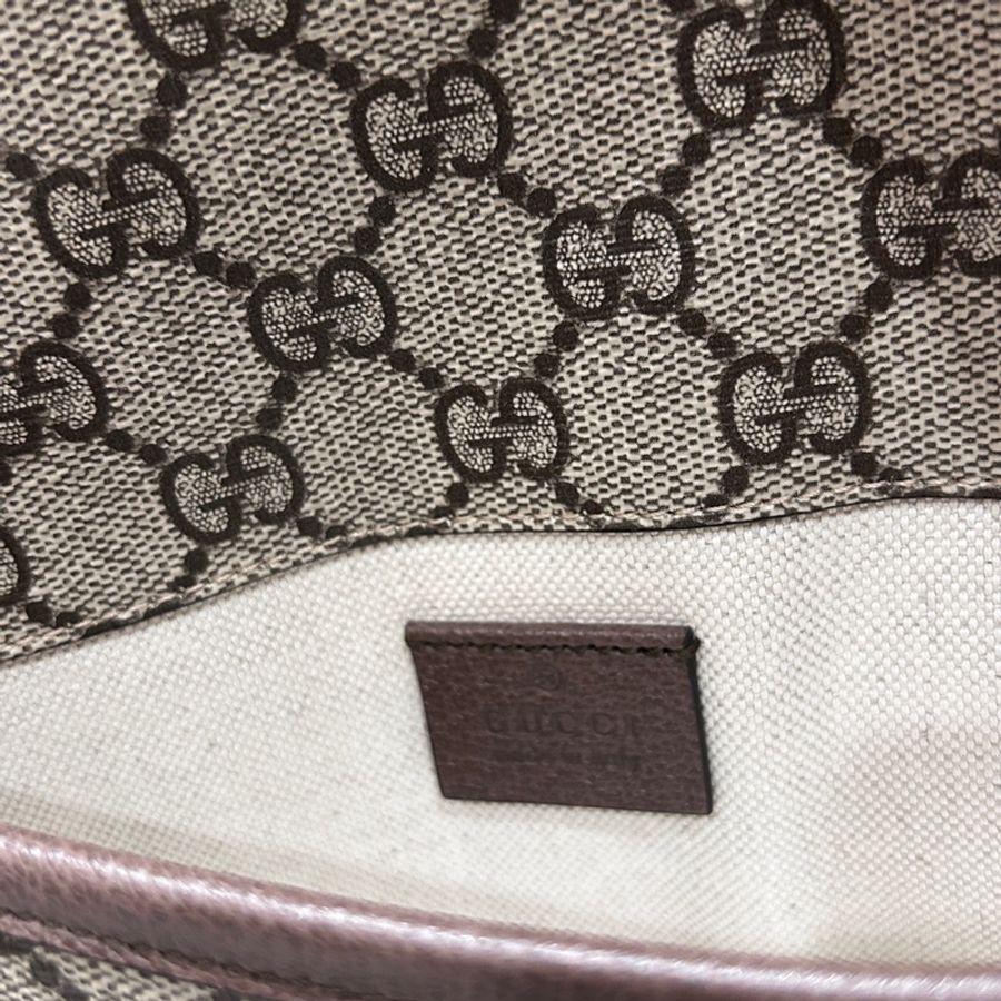 GUCCI 古馳 Neo Vintage GG Supreme 帆布虎頭腰包(咖啡色)-10