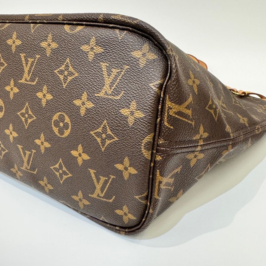LV 老花NeverFull MM手提肩背托特包 媽媽包 內裏紅 約95新-3