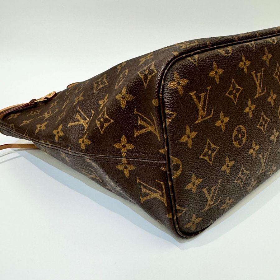LV 老花NeverFull MM手提肩背托特包 媽媽包 內裏紅 約95新-4