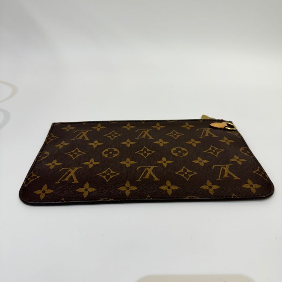 LV 老花NeverFull MM手提肩背托特包 媽媽包 內裏紅 約95新-5