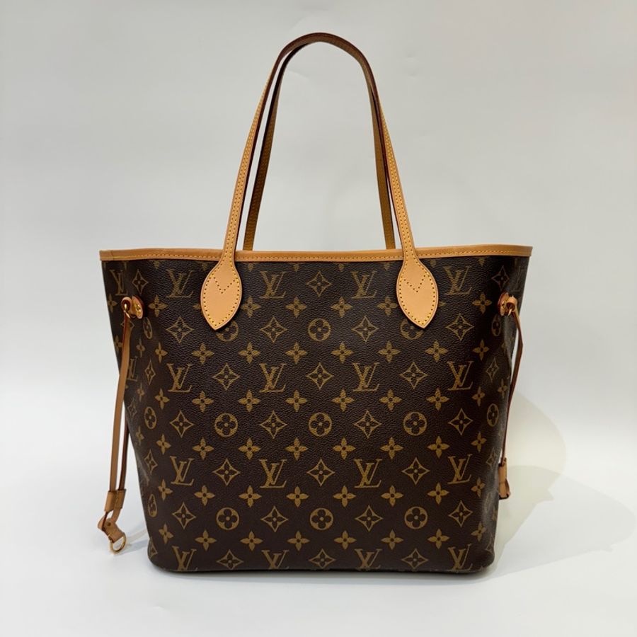 LV 老花NeverFull MM手提肩背托特包 媽媽包 內裏紅 約95新-9