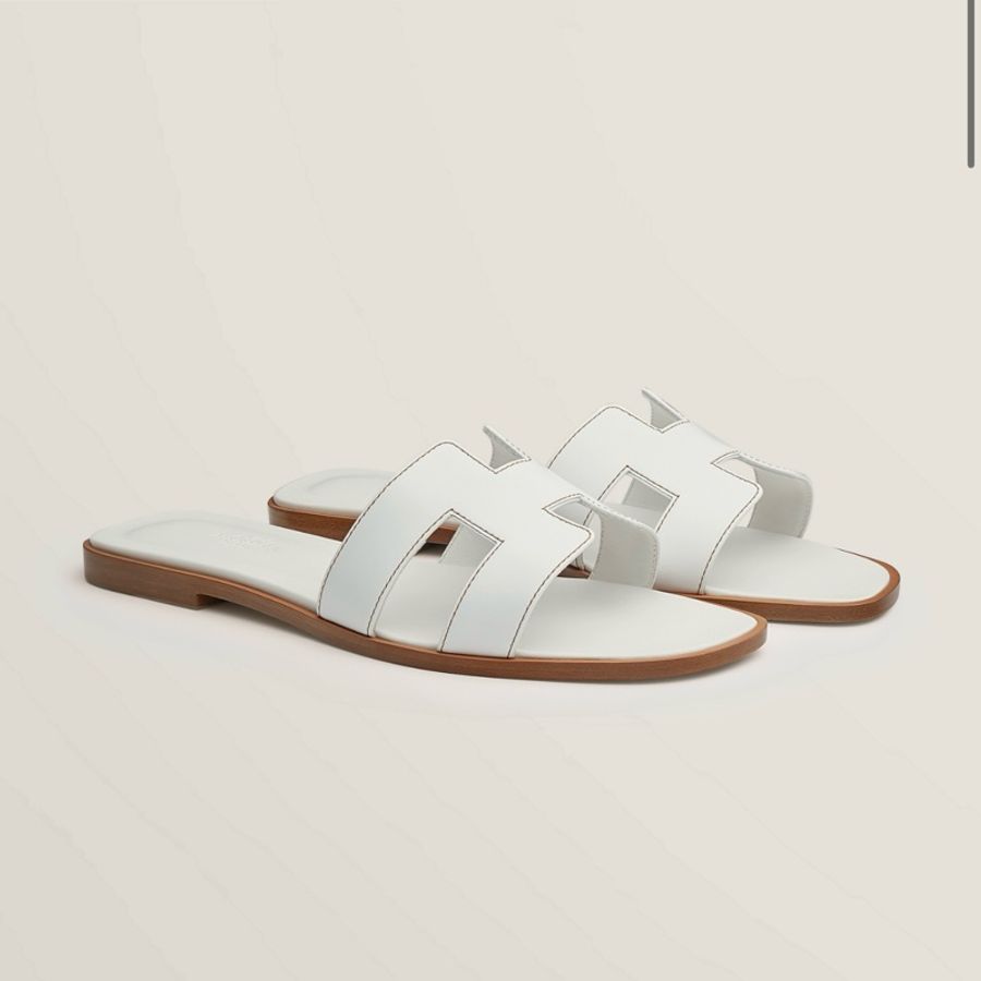 🧡 Hermes Oran Sandal H 拖鞋🔥🔥白色 size 37.5-3