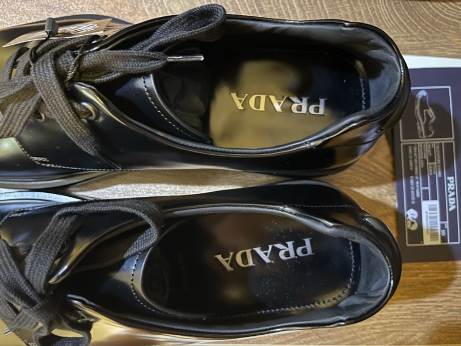 PRADA 方頭得比鞋 ,UK10,2EG427FG000055 黑-4