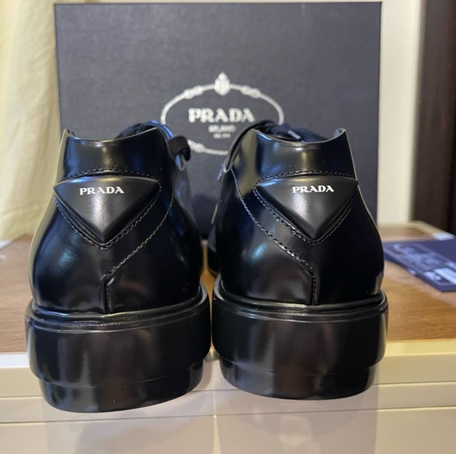 PRADA 方頭得比鞋 ,UK10,2EG427FG000055 黑-6