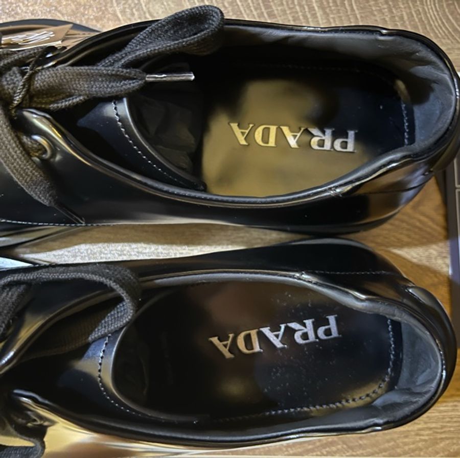 PRADA 方頭得比鞋 ,UK10,2EG427FG000055 黑-7