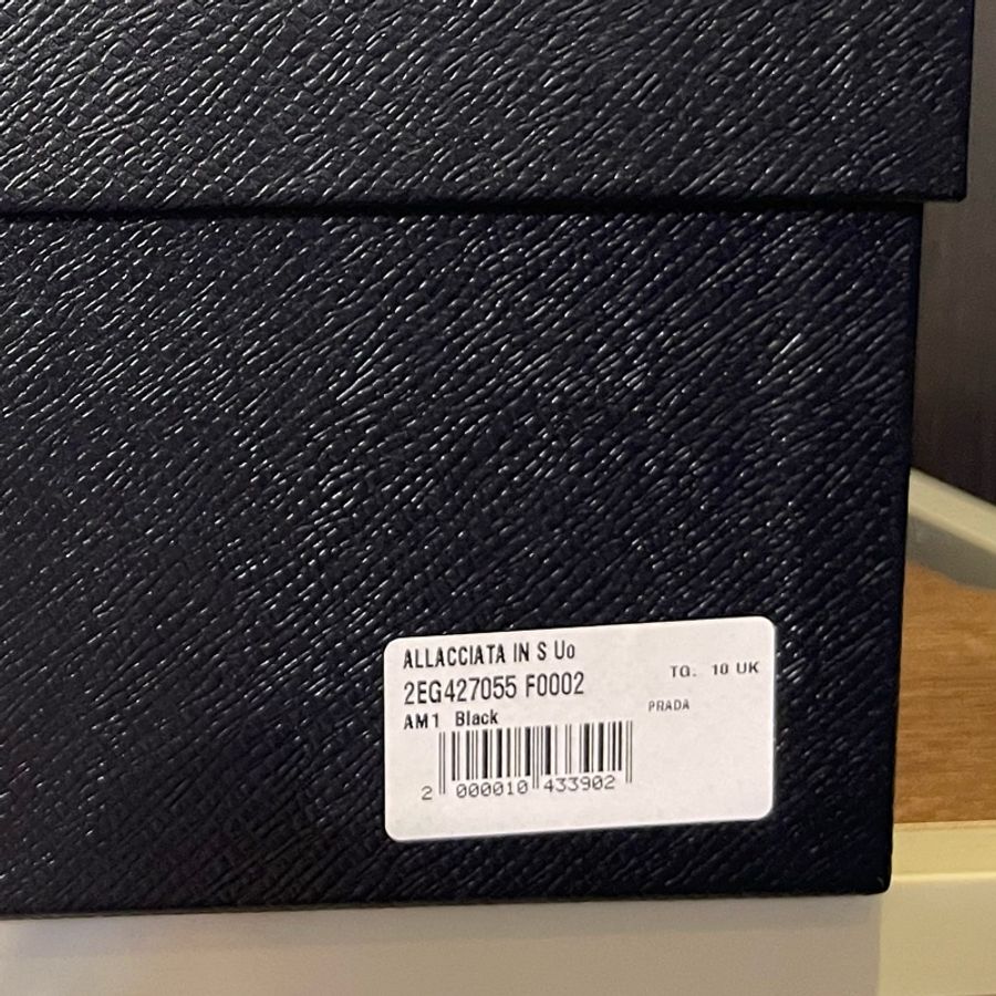 PRADA 方頭得比鞋 ,UK10,2EG427FG000055 黑-9