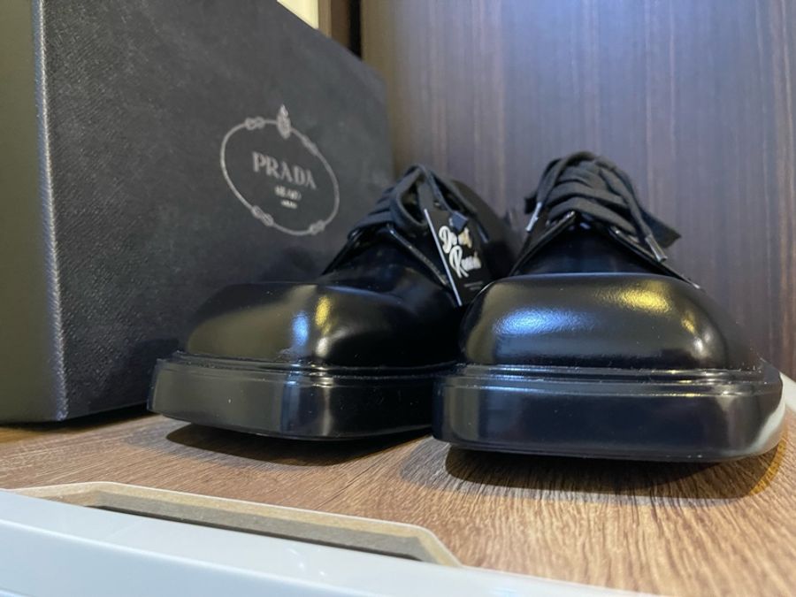 PRADA 方頭得比鞋 ,UK10,2EG427FG000055 黑-13