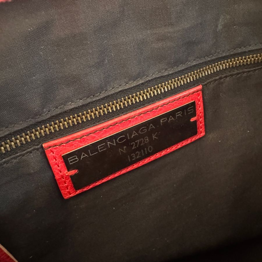Balenciaga 巴黎世家 機車包 The Work 大型 小羊皮 珊瑚紅 132110-9