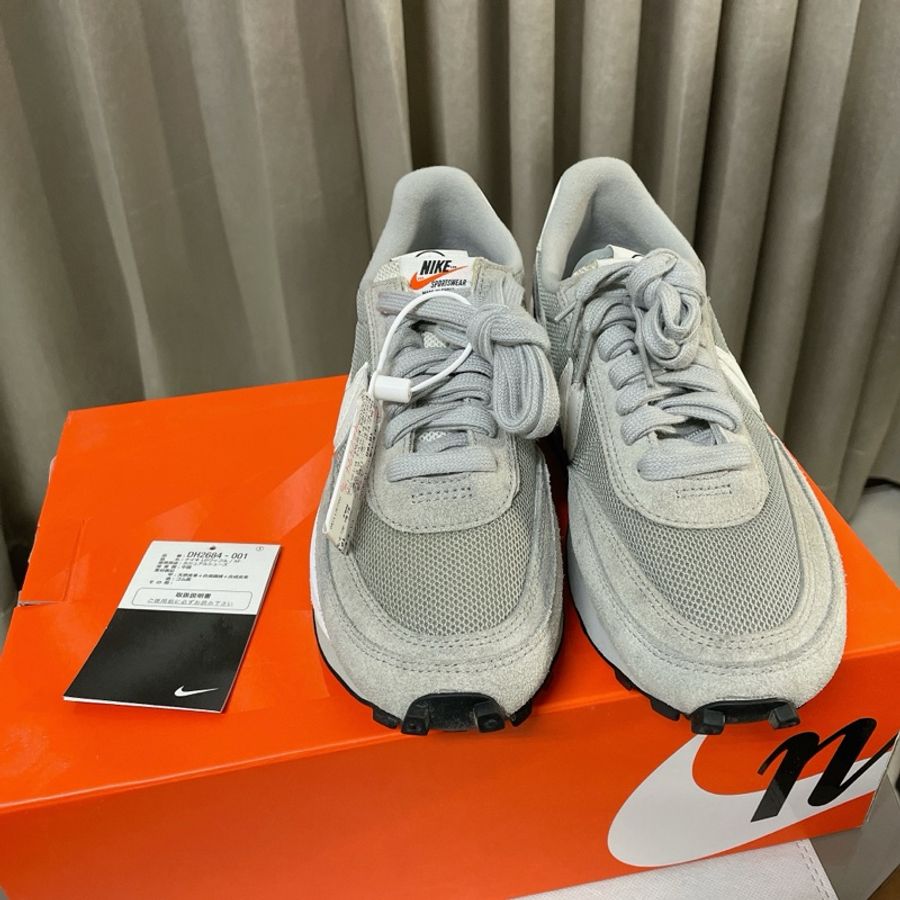 正品 二手 Fragment Design Sacai x Nike LDWaffle 藤原浩 灰24.5-1