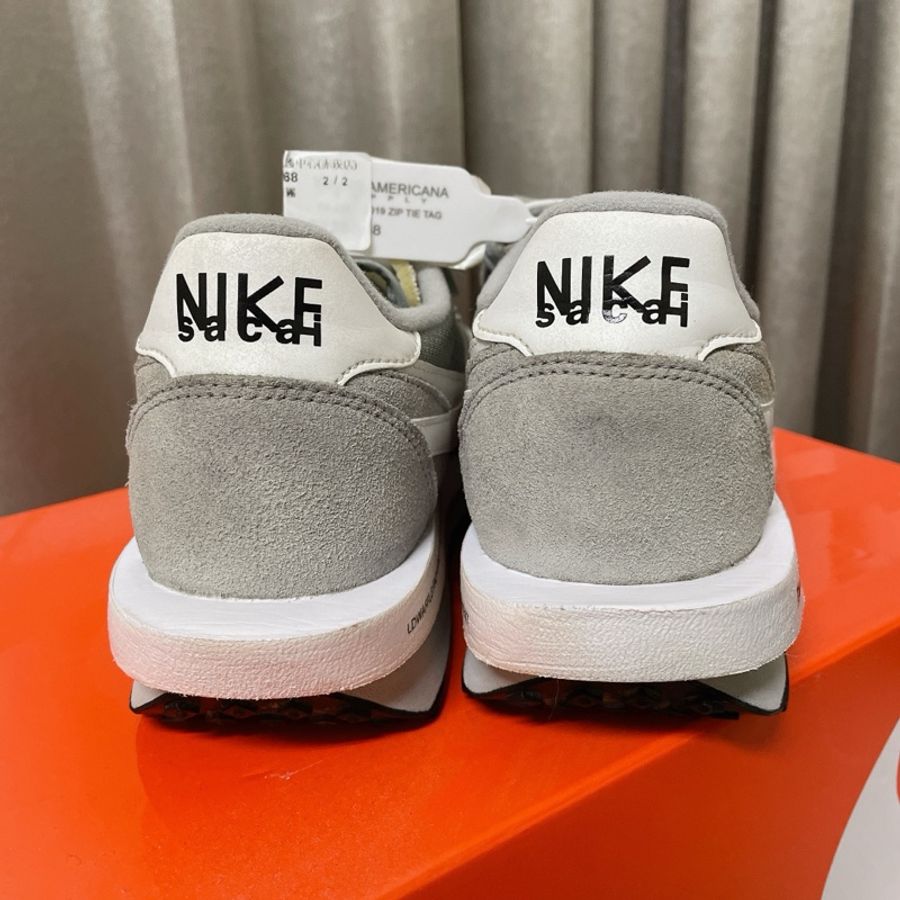 正品 二手 Fragment Design Sacai x Nike LDWaffle 藤原浩 灰24.5-6