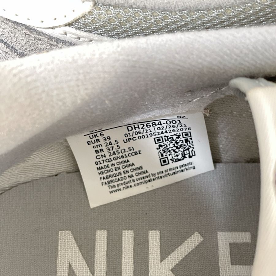 正品 二手 Fragment Design Sacai x Nike LDWaffle 藤原浩 灰24.5-9
