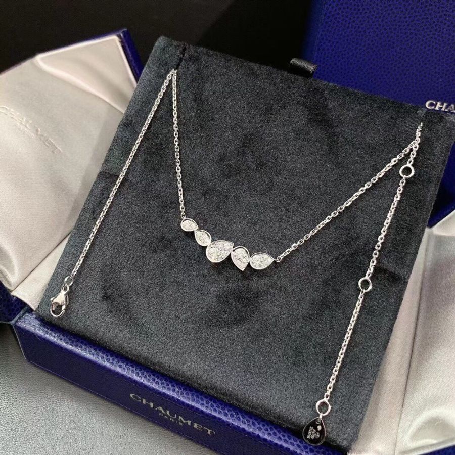 Chaumet 尚美josephine約瑟芬皇后系列白鷺水滴鑲鑽項鍊,2023年購入-2