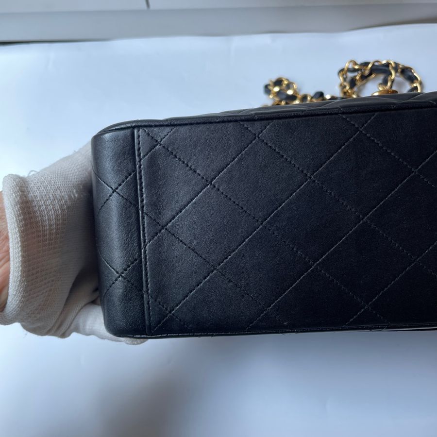 Chanel 黑羊皮貝嫂包-14