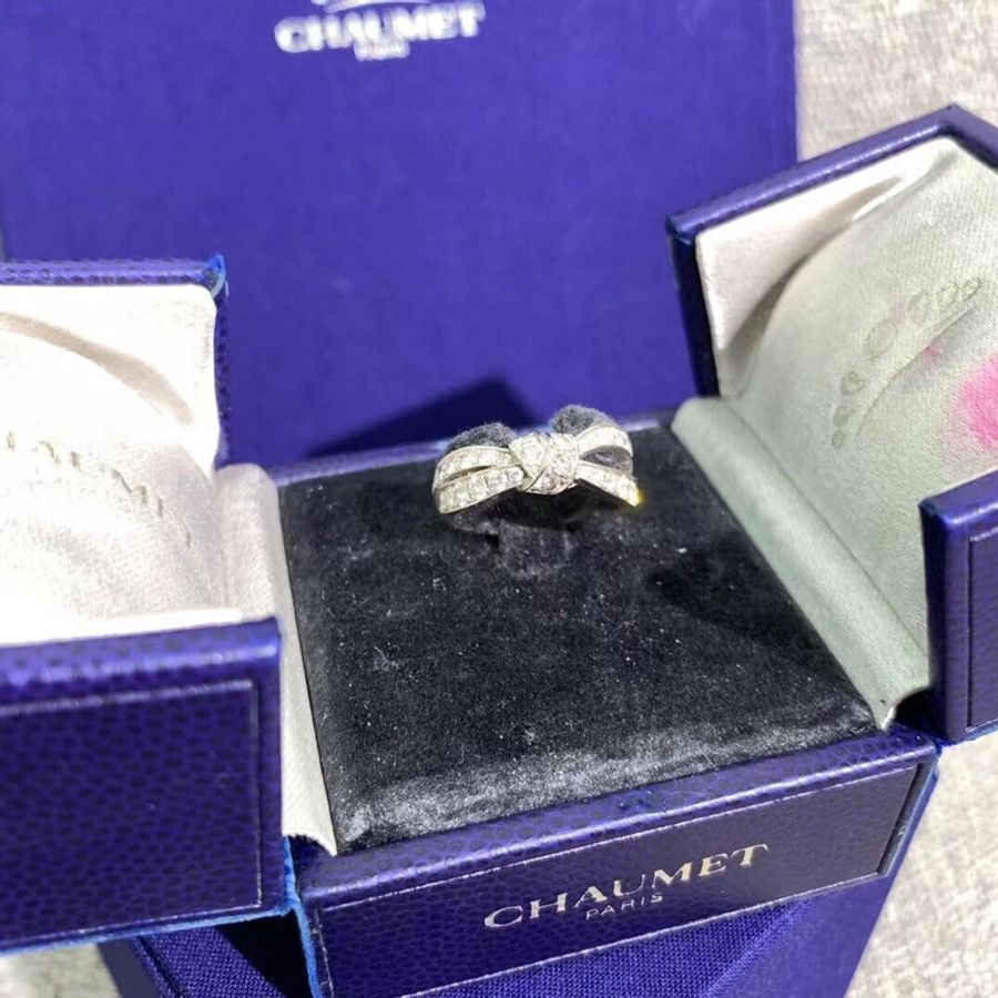 Chaumet 巴黎尚美Lies Seduction結.緣戒指白金滿鑽49號,2019年購入-2