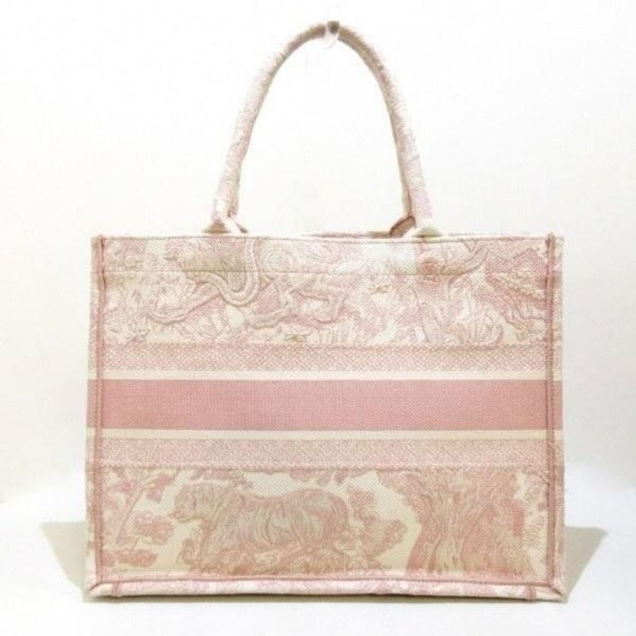 DIOR BOOK TOTE 粉紅色 Toile de Jouy 刺繡托特包-3