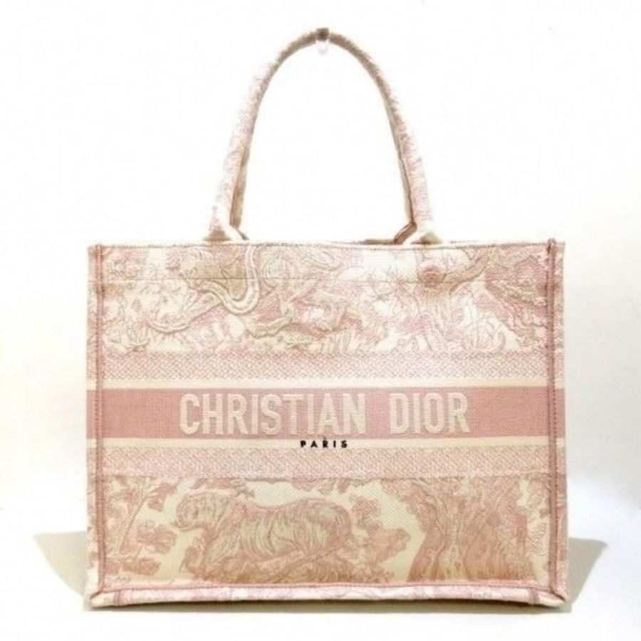 DIOR BOOK TOTE 粉紅色 Toile de Jouy 刺繡托特包-5