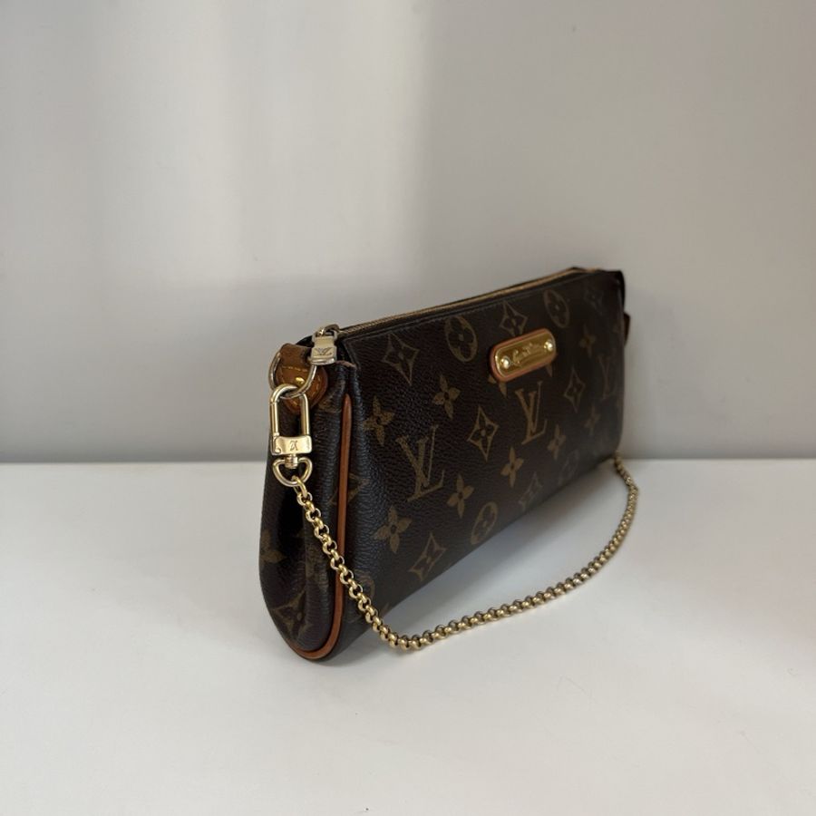 LV Eva bag 經典老花款 肩背包 腋下包 斜背包 麻將包-2