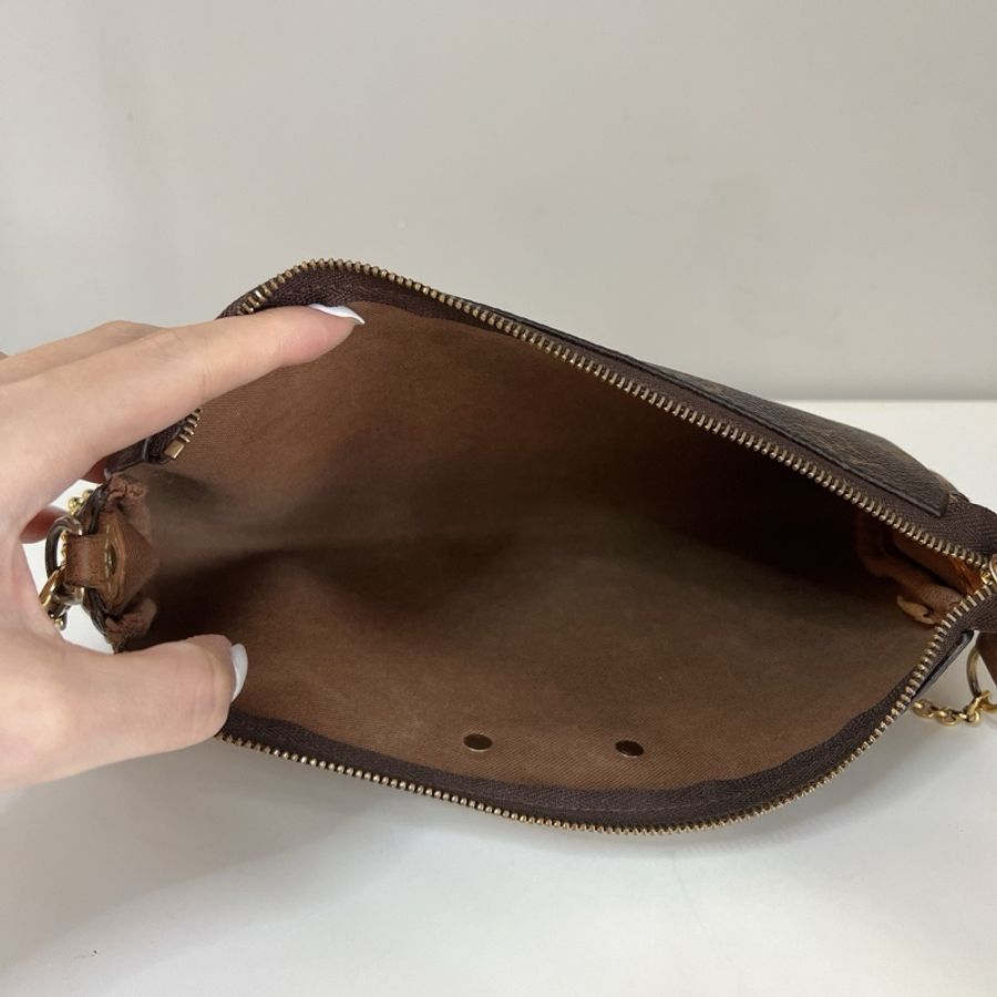 LV Eva bag 經典老花款 肩背包 腋下包 斜背包 麻將包-12