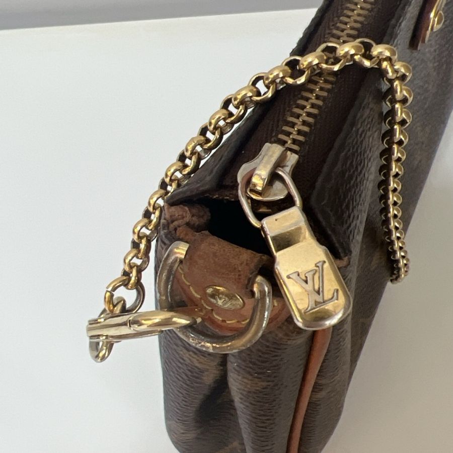 LV Eva bag 經典老花款 肩背包 腋下包 斜背包 麻將包-17