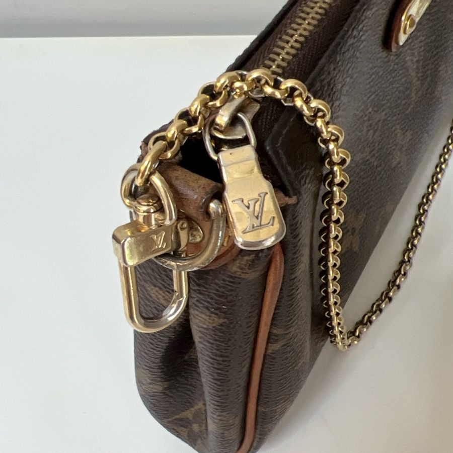 LV Eva bag 經典老花款 肩背包 腋下包 斜背包 麻將包-43