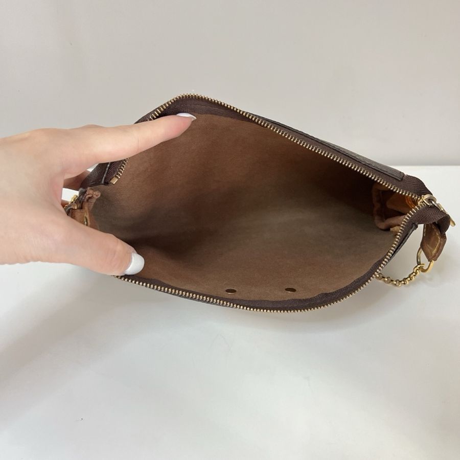 LV Eva bag 經典老花款 肩背包 腋下包 斜背包 麻將包-54
