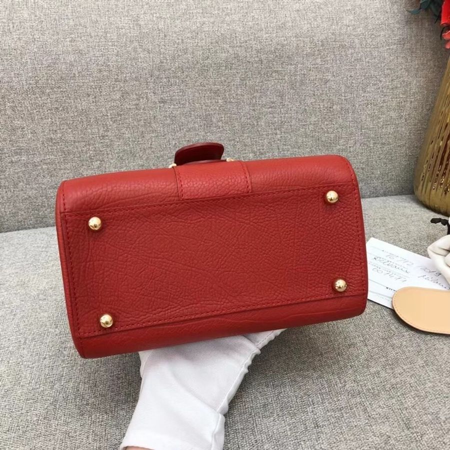 Delvaux德爾沃brillant mini紅色牛皮金屬手柄 20*16左右 2019購入-4