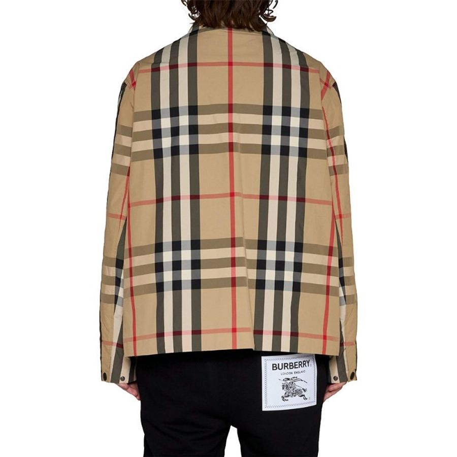* Burberry Check Nylon Jacket for Men in Archive Beige - 8070347-Archive_Beige (Size: L)-1