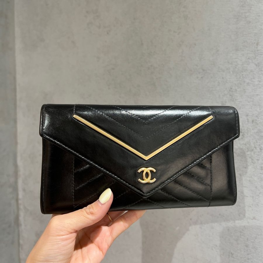 Chanel 山形文長夾-1