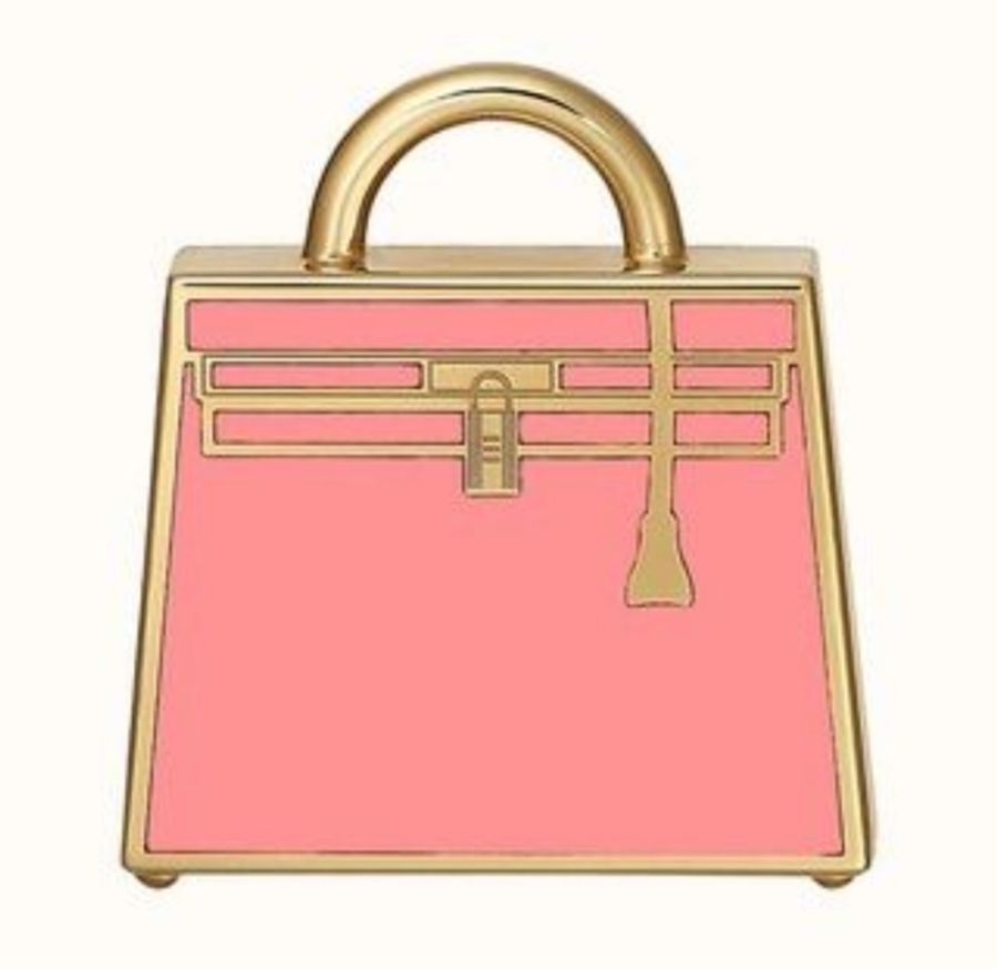 近新特惠商品✨ 缺貨款HERMES Curiosite Kelly Lacu charm 斷貨款粉色凱莉包墜飾-6