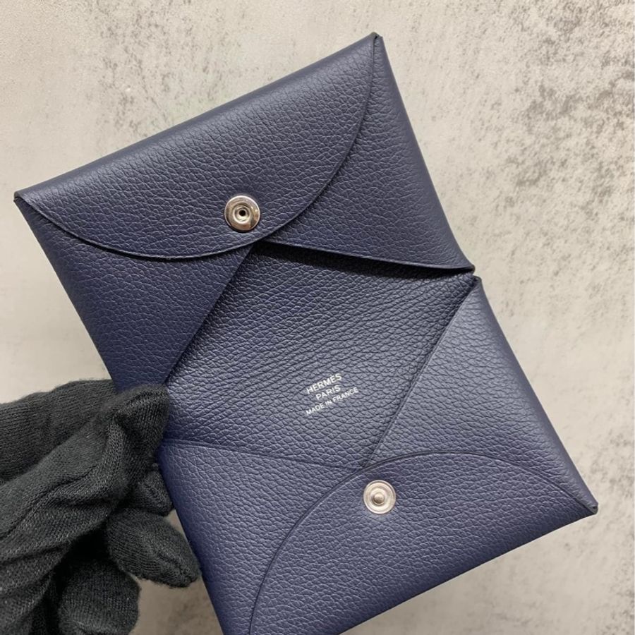 🪁Hermes 愛馬仕｜Calvi 卡夾/零錢包 午夜藍 U刻🪁🪁#愛馬仕-3