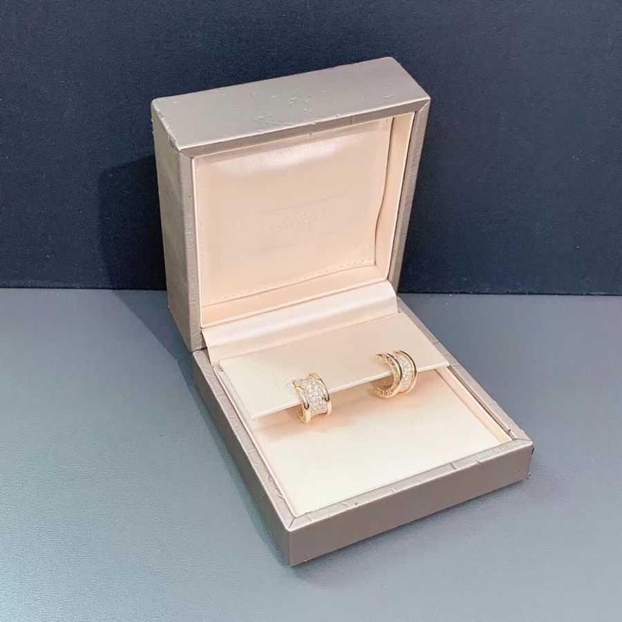 Bvlgari 寶格麗 B zero 1系列 大蠻腰滿鑽耳環玫瑰金密鑲嵌鑽石 bulingbuling超級閃,2022年購入-4