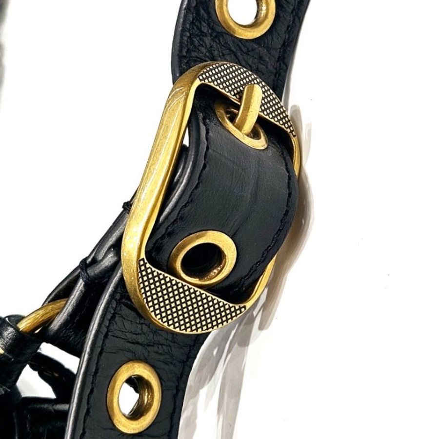 🧧特價🧧Balenciaga 671309 鱷魚壓紋小牛皮 XS Le Cagole包 復古金釦/黑色-20