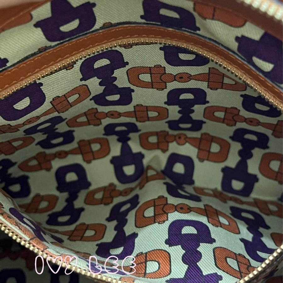 GUCCI 145826 GG 馬銜扣手提包 肩背包 GG 帆布/皮革 橘棕色 二手精品-7