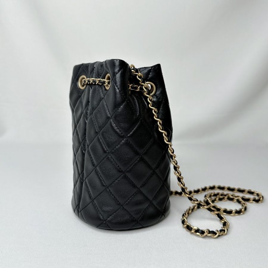 CHANEL 全新核桃金球水桶包-4