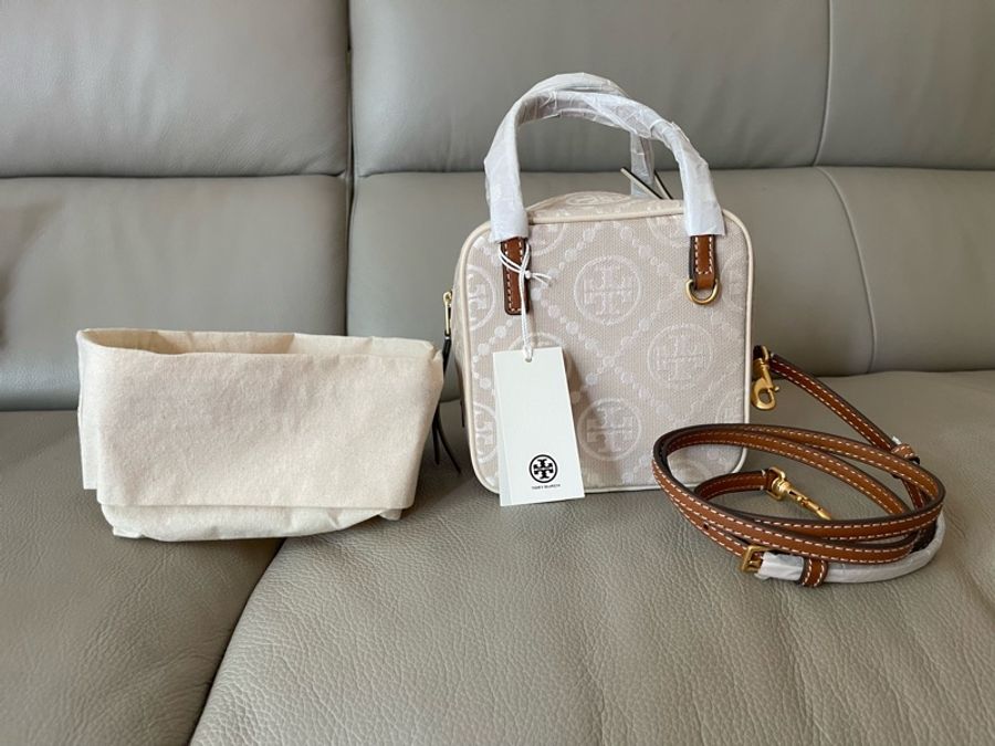 🇺🇸TB/TORY Burch   專櫃緹花骰子包T MONOGRAM 方形包-0