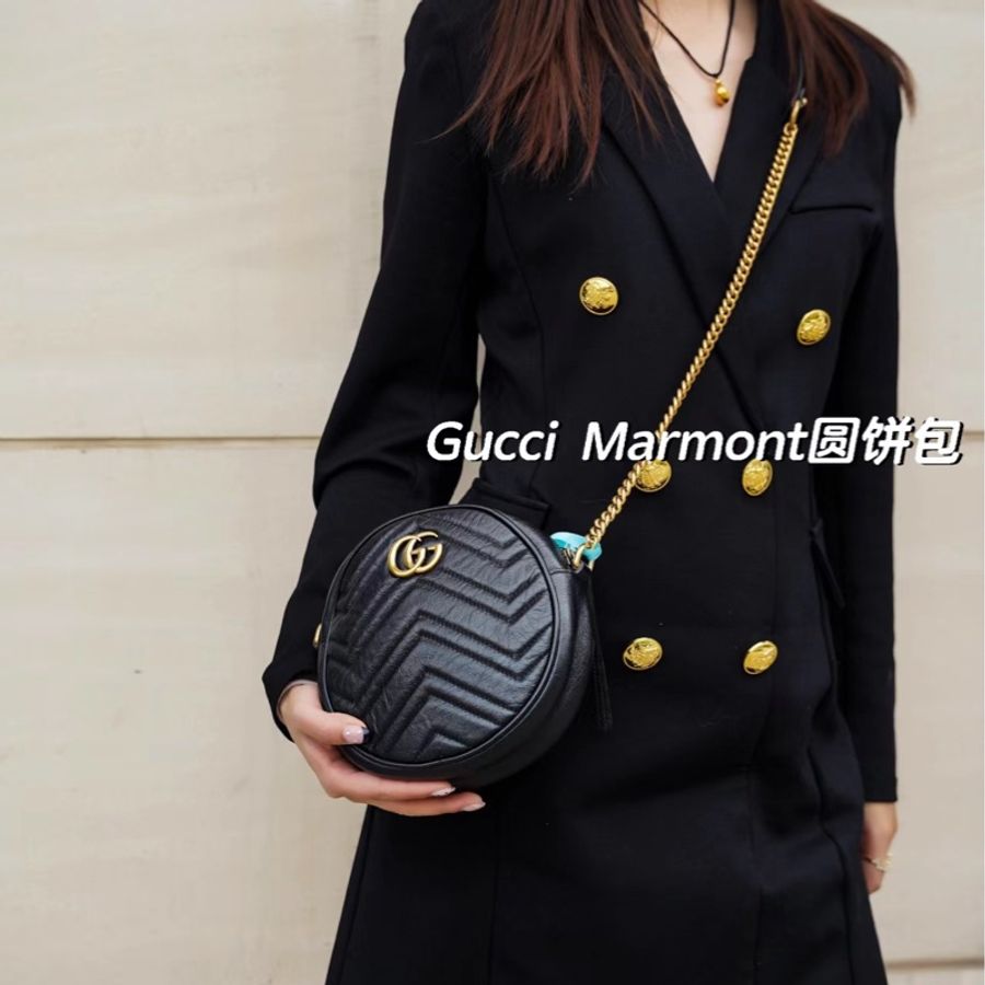 Gucci Marmont圓餅包-0