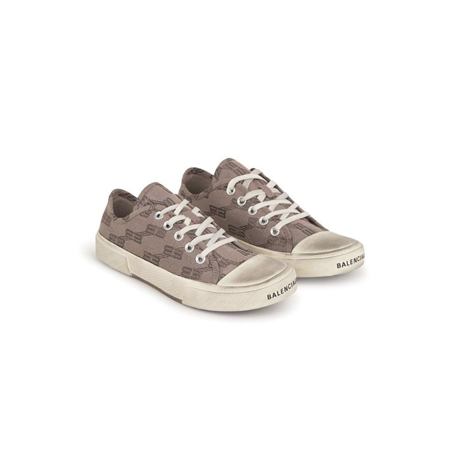 * Balenciaga Pairs Low Top Trainers BB Monogram Sneakers for Women in Beige (688757-W3RQ2-2298) [ Size : 35,36,38 ]-1