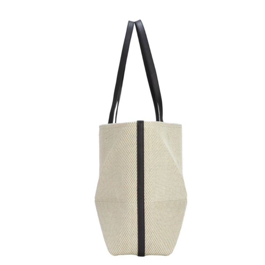 【LOEWE 羅威】Puzzle Fold Tote 中款 緹花織棉質 折疊 托特包 淺米色 自然色-1