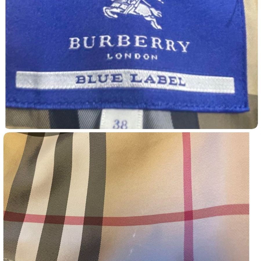 女神38號M碼/日本二手Burberry 藍標/頂級羊毛大衣-8