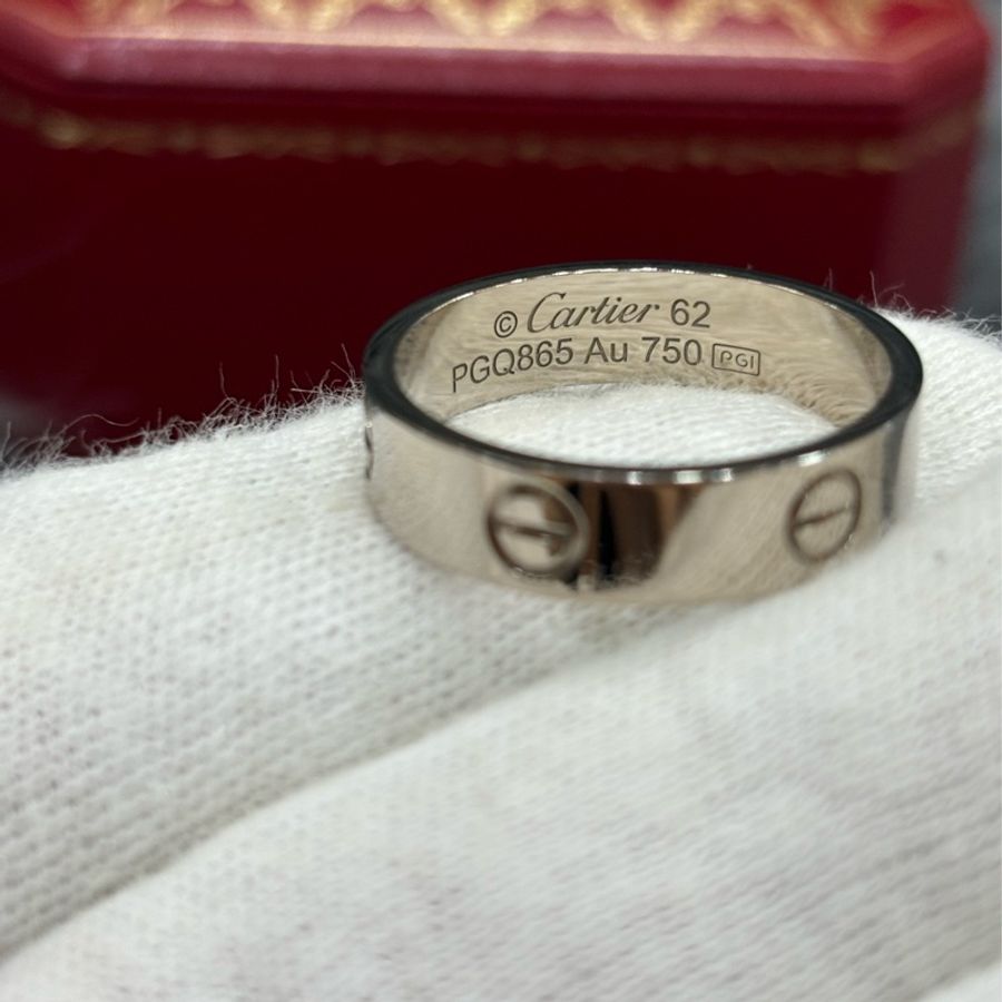 Cartier 卡地亞 LOVE 愛情 750 白K金 寬版 螺絲戒 戒指 戒子 墬子-7