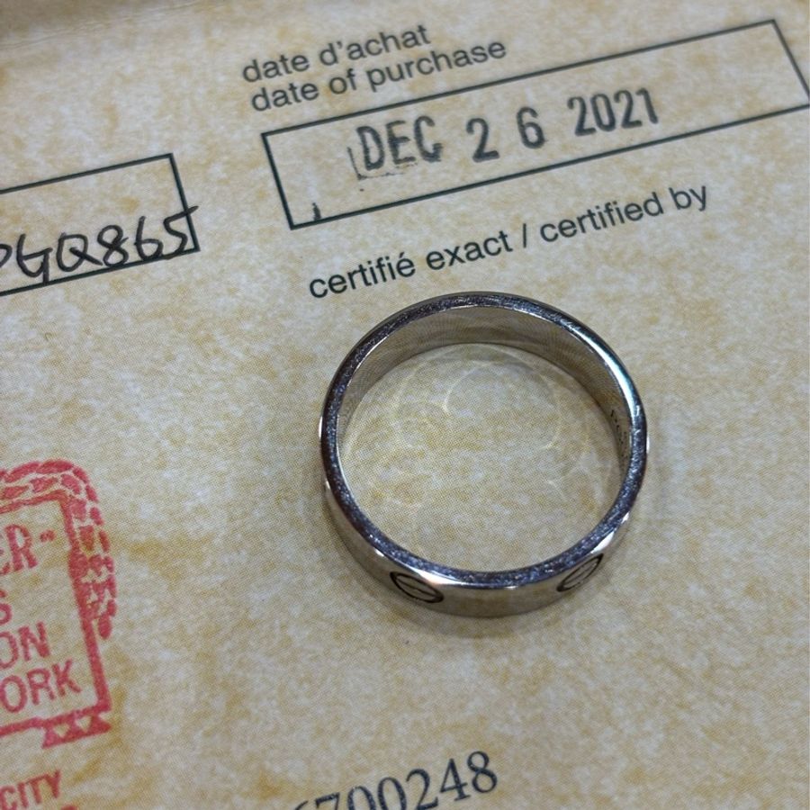 Cartier 卡地亞 LOVE 愛情 750 白K金 寬版 螺絲戒 戒指 戒子 墬子-10