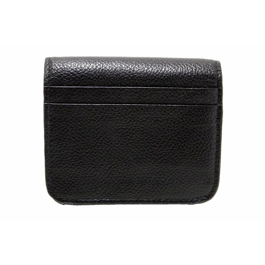 Balenciaga Black Grained Calfskin Leather Cash Mini Wallet-1