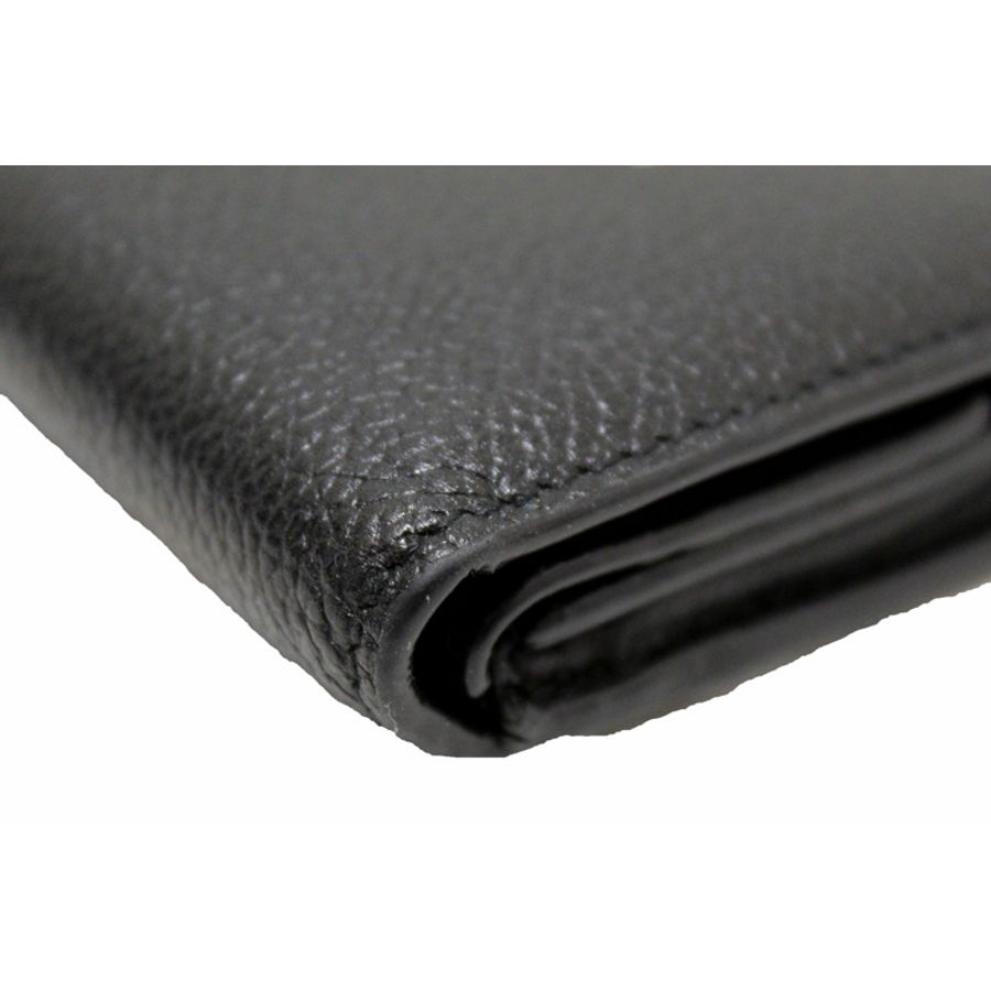 Balenciaga Black Grained Calfskin Leather Cash Mini Wallet-8