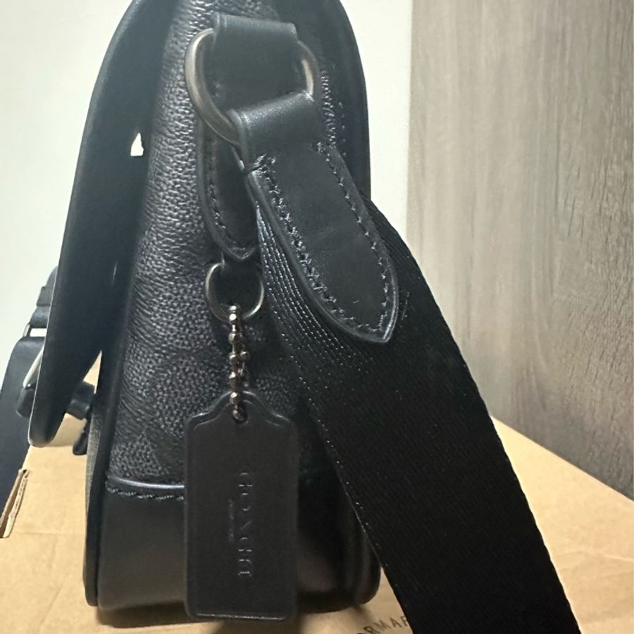 Coach LEAGUE 經典 SIGNATURE 帆布郵差包-4