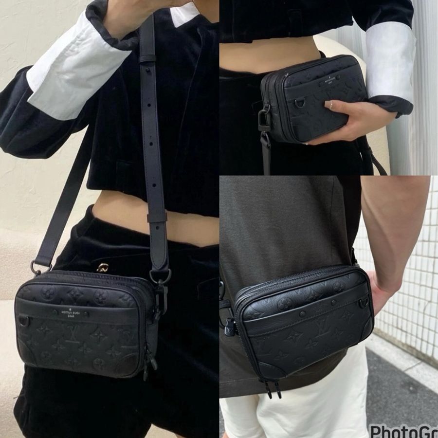 LV Louis Vuitton 路易威登M82544 Alpha 壓紋相機包 晶片款-1
