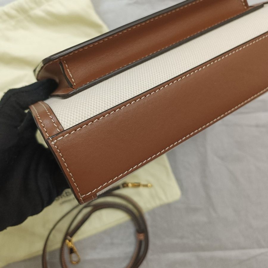 Burberry 許路兒同款 帆布 口袋包 迷你 mini Pocket 學院包 郵差包-10