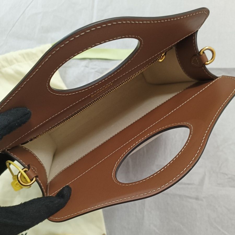 Burberry 許路兒同款 帆布 口袋包 迷你 mini Pocket 學院包 郵差包-14