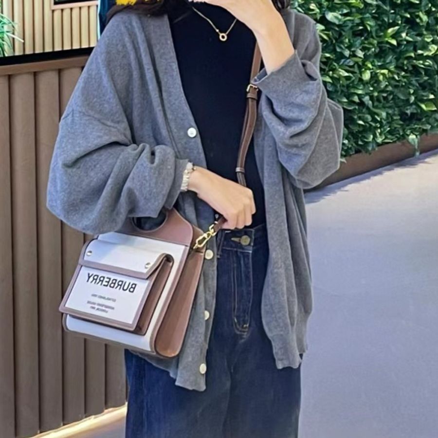 Burberry 許路兒同款 帆布 口袋包 迷你 mini Pocket 學院包 郵差包-0